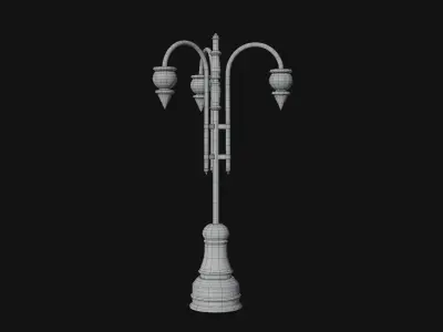 Street Lamp PBR Low-poly 3D model