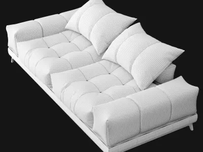 Modern sofa 2 seat 3D model