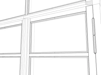 Classic frame window Free 3D model