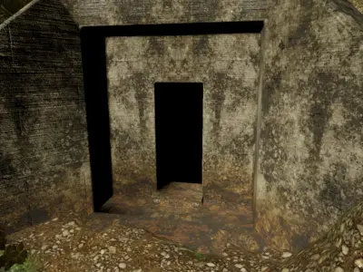 Bunker Entrance Low-poly 3D model
