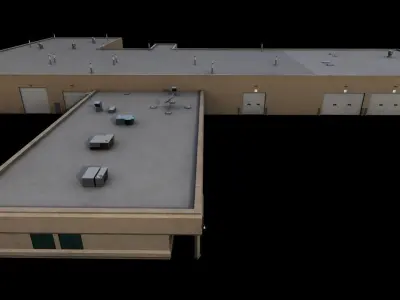 3D Building Low Poly Low-poly 3D model