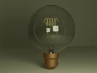 Edison Light Bulb High Poly Free 3D model