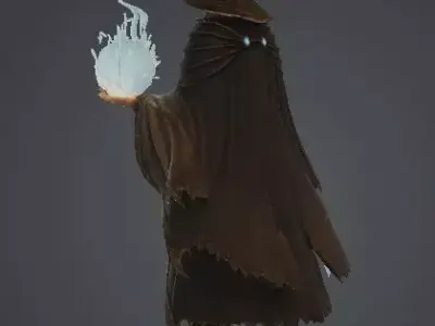 Gandalf the Lord of the Rings mystic magician 3D print model