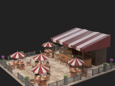 Cafe or bar 3D model