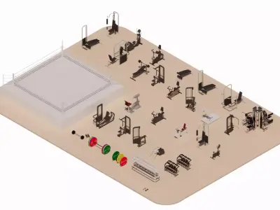 Gym Revit Families 2022  3D model