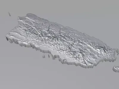 Puerto Rico Terrain Country 3D model