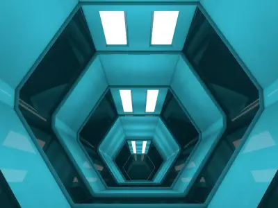 Sci Fi Tunnel 3D model 23