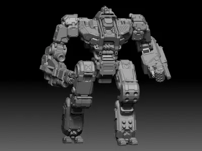 Mecha armored robot 3D print model
