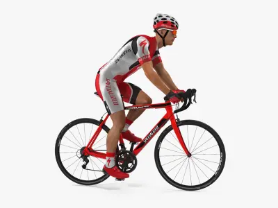  Specialized Road Cyclist Rigged 