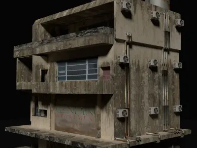 Old Apartement 3d Model Low-poly 3D model