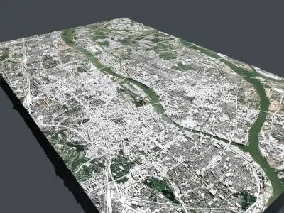 Cityscape Guangzhou Hong Kong China 3D model