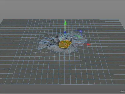 Pothole -design 1 Low-poly 3D model