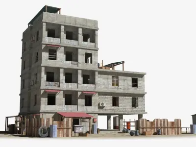 Slum X13 Low-poly 3D model purchase