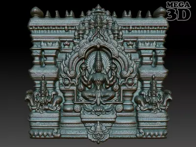Indian Temple Wall basrelief 33 240622 3D print model