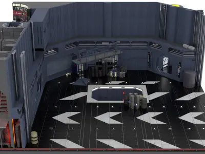 Set 1 - Death Star Docking bay 2037 1-6 scale Hottoys 3D print model