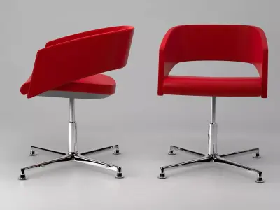 M - two chairs with base 3D model