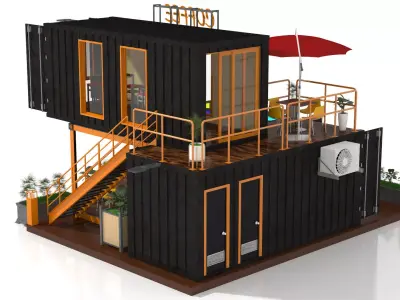 Container Coffee Shop 3D model