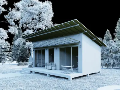 20 x 30 modern cabin House  3D model