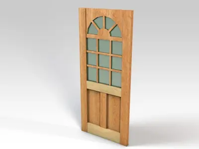 Entrance door - with window Free 3D model