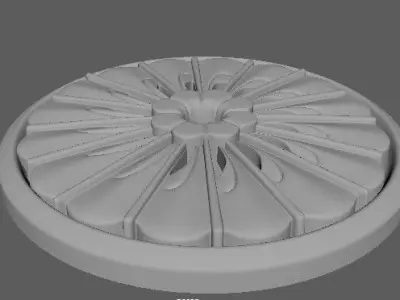 rosette flower 3D model 7
