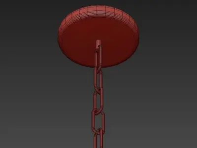 Pattern Makers Large Golden 3 Light Pendant 3D model