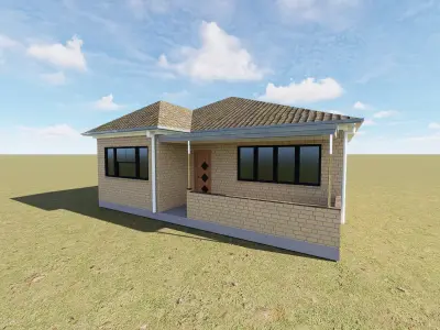 Australian Post-war Homes Collection-Brick Veneer house 1A 3D model