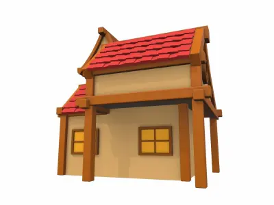 Cartoon house 13 3D model