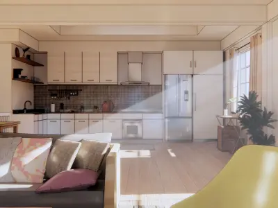 living room interior 3D model
