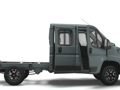 Fiat Ducato Chassis Truck CrCab 3450WB HQInterior 2023 3D model