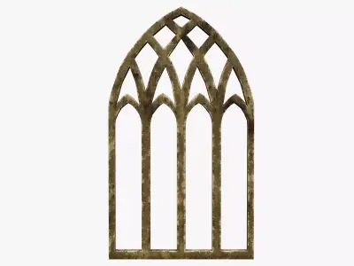 Medieval window Low-poly 3D model