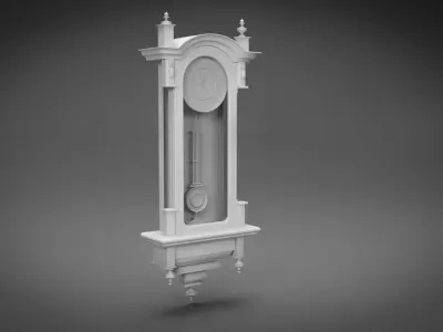 3d Model and 3D Grandfather Clock model 3D model