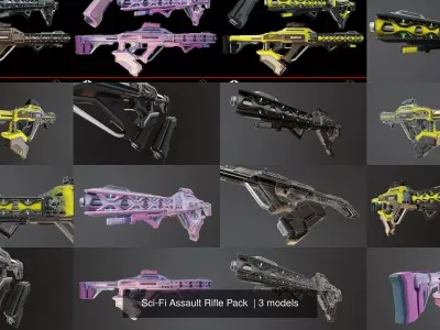 Sci-Fi Assault Rifle Pack 