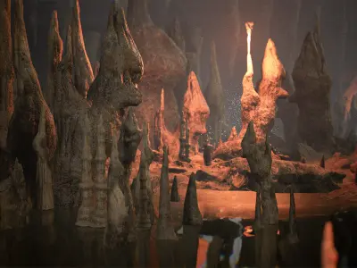 Cave Environment 68 Assets Low-poly 3D model