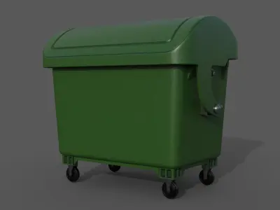 Detailed Garbage Container - SubD 3D model