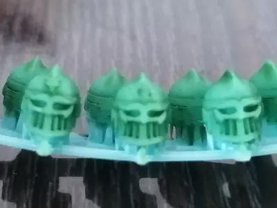 Wolf viking style helmets - Style 2 with mail 3D print model