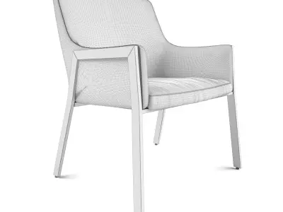 Sunpan - Bernadette Dining Armchair - Kendall Grey 3D model