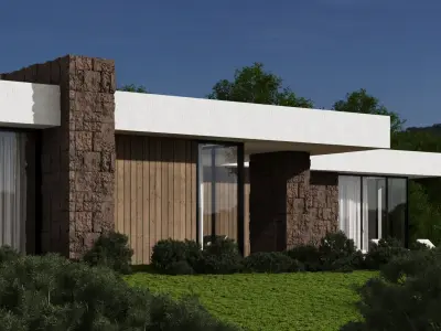 modern villa house 3D model