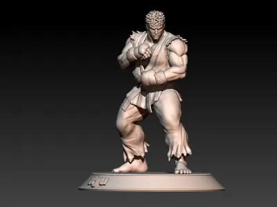 Street Fighter Ryu - Fight stance pose 3D print model