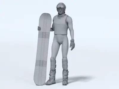  Olympic Snowboarder Animated HQ Standard License 