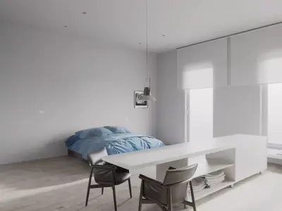 Minimalist Apartment scene for Cinema 4D and Corona Renderer 3D model