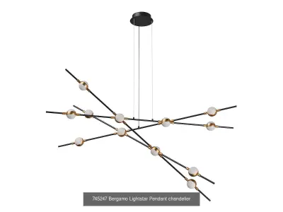 745 Bergamo Lightstar Collection of Modern Lamps 3D Model Pack