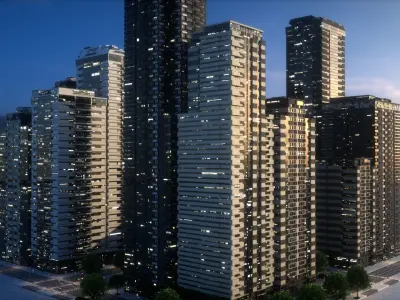 City Block Type B23 3D model