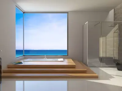 Bathroom on the sea 3D model