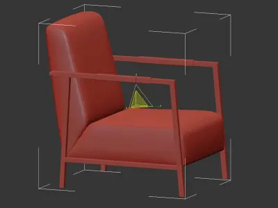 LOUNGE CHAIR WAKASAN LIGHT GREY 3D model