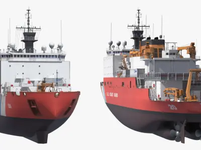  USCGC Healy Class Coast Guard Icebreaking USA Ship Rigged 