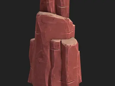 Cartoony Rock Low-poly 3D model