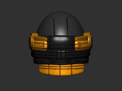 helmet high poly sculpt 3d printable ver 7 3D model 3D model