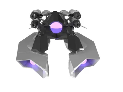 Spaceship Chaser 3D Spaceship Sci-Fi Game Model 3D 3D model