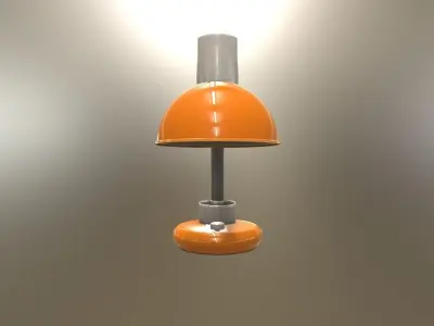 Desk Lamp Without Bulb Or Fluorescent Low-poly 3D model