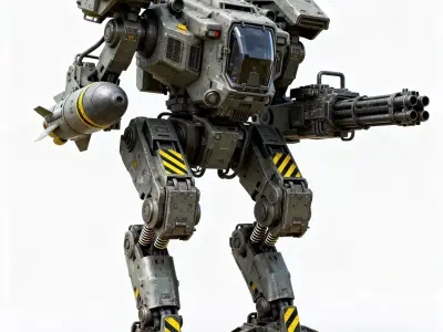 Titan Heavy Assault Walker 3D Model Low-poly 3D model